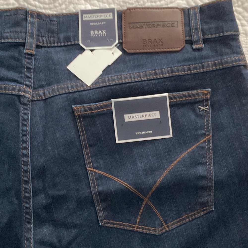 Brax Masterpiece Men's Dark Blue Jeans, 38 x 34